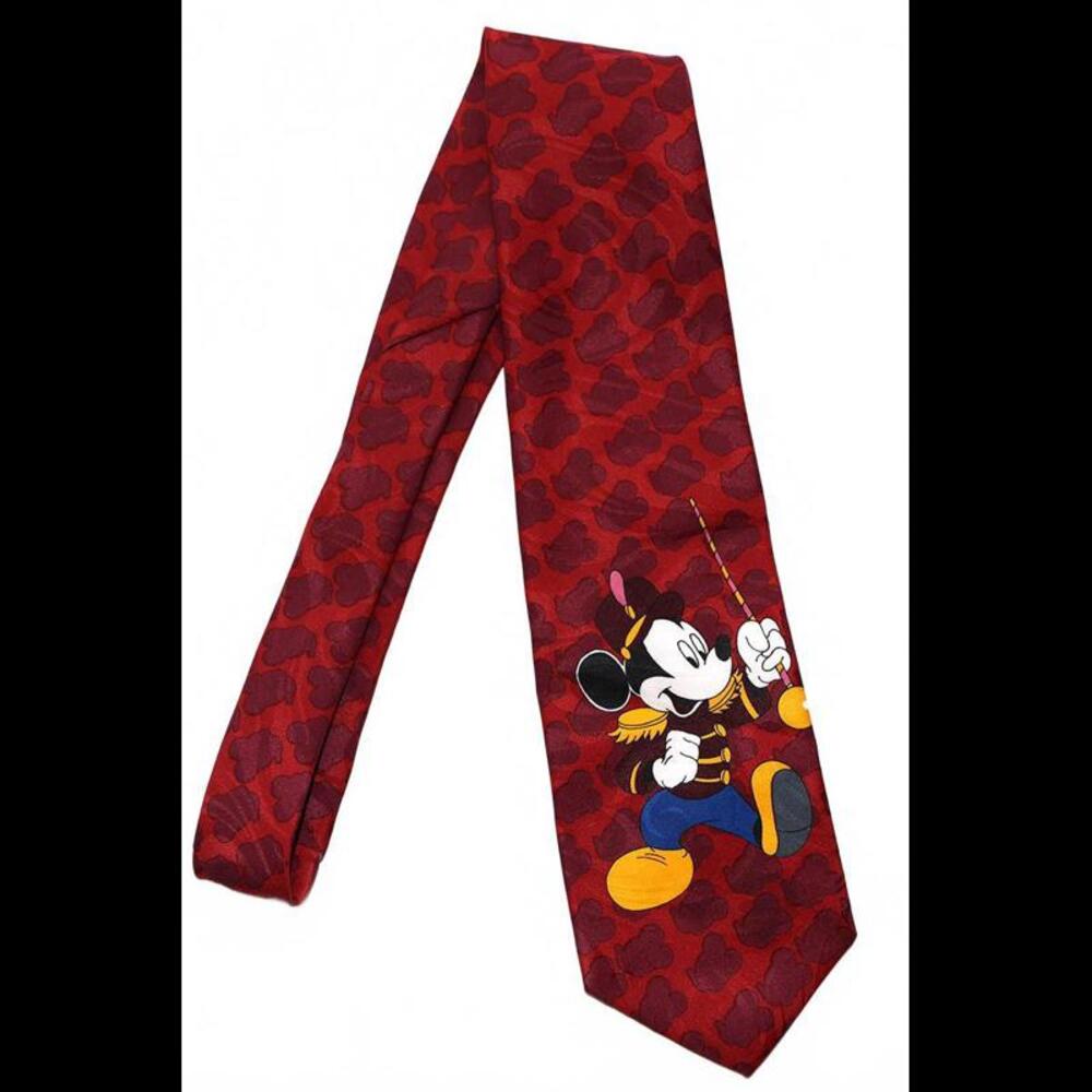 Vintage Disney Band Conductor Mickey Mouse Red Tie Balancine Inc. Concert Music